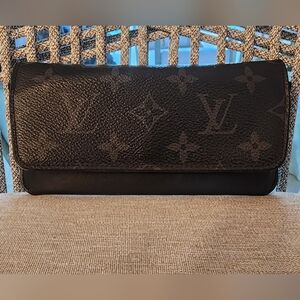 Louis Vuitton Luxury Monogram Black Eyeglass Sunglass Case Authentic